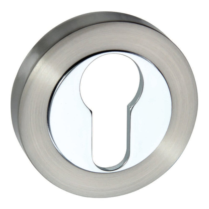 Atlantic Senza Pari Round Euro Escutcheon (Satin Nickel/Chrome Plated)