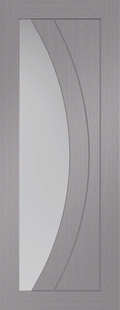 Internal door XL Joinery Salerno Light Grey Clear Glazed