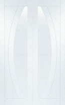 XL Joinery Salerno White Primed Clear Glazed Pair Internal door