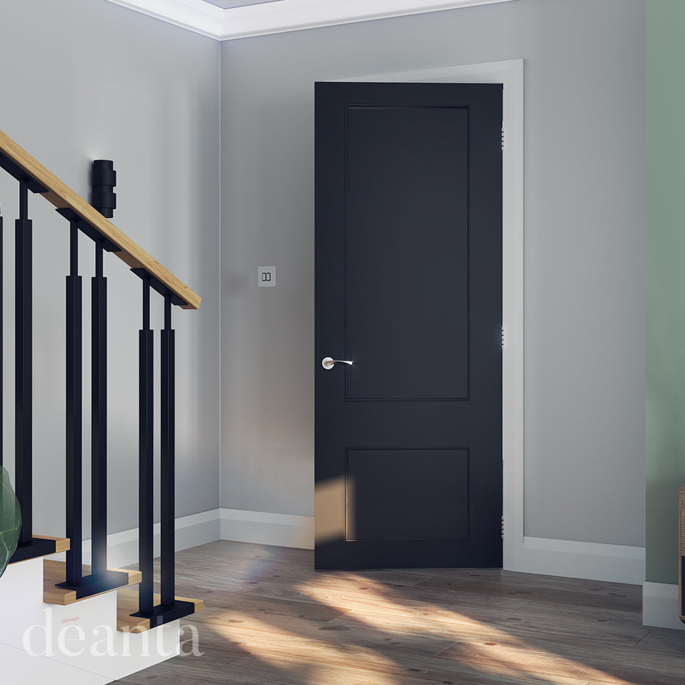 Deanta Sandringham Black Pre-Finished FD30 Fire Door
