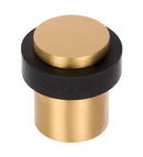 Atlantic Cylinder Premium Floor Mounted Door Stop - Satin Brass - Door Supplies Online