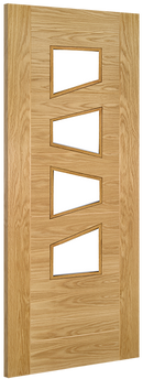 Deanta Oak Seville Glazed 4LS Pre-finished Internal door