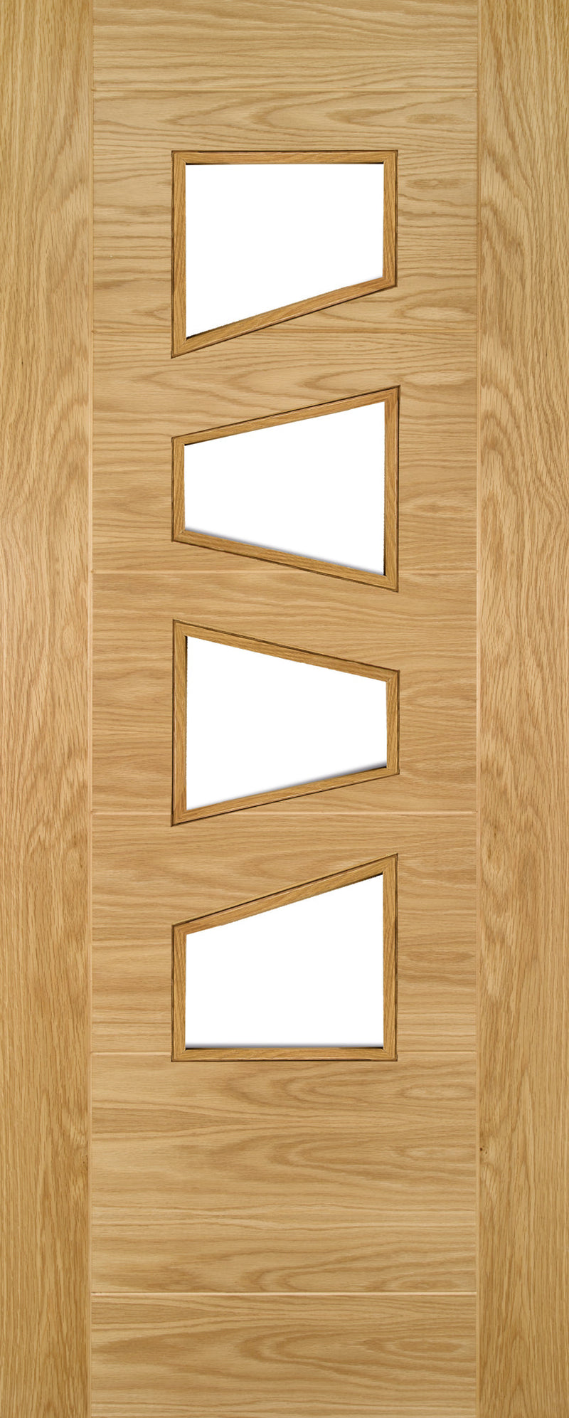 Pre-Assembled Oak Seville Glazed 4LS Pre-finished Door Set