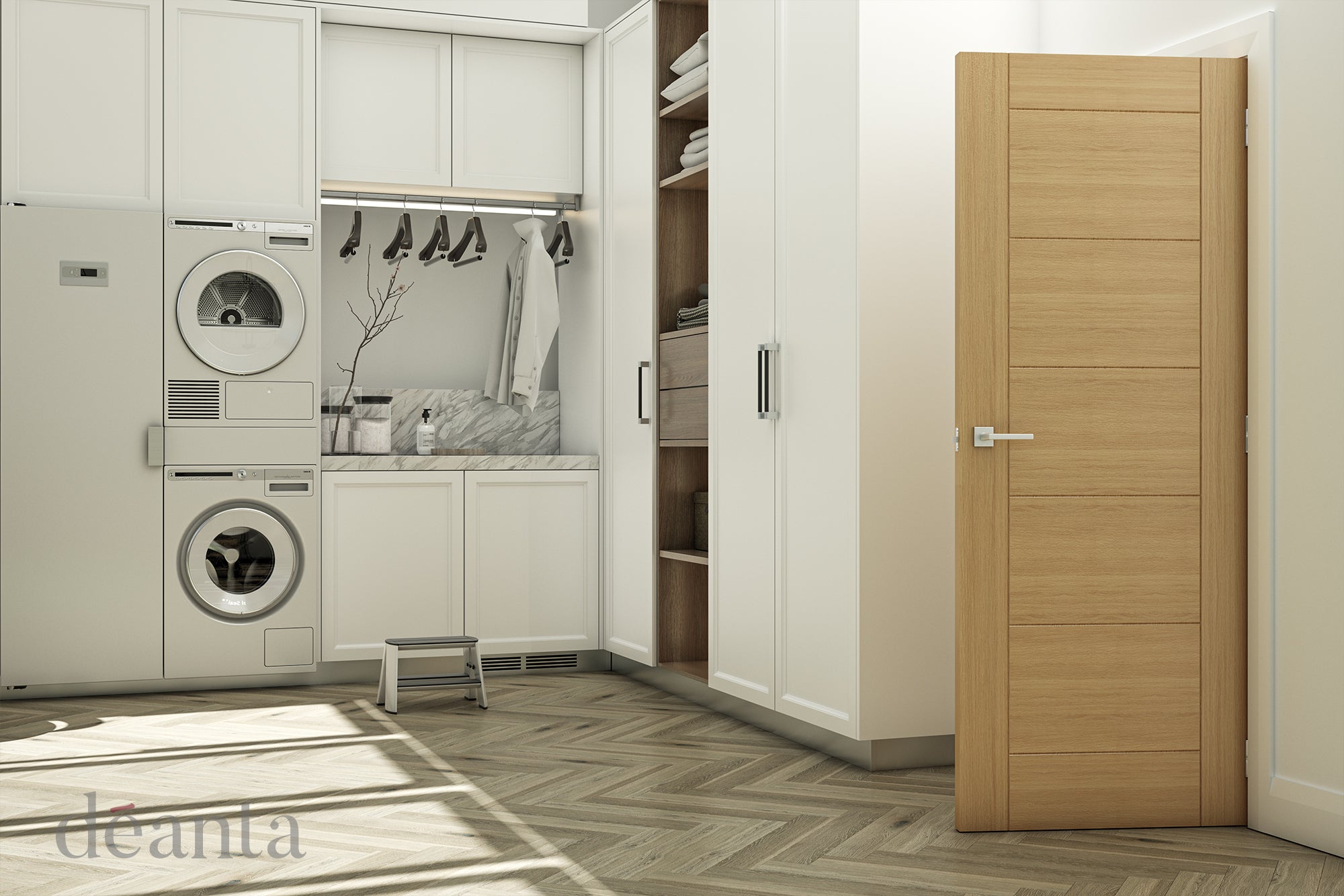 Deanta Oak Seville Fire Door Pre-Finished FSC