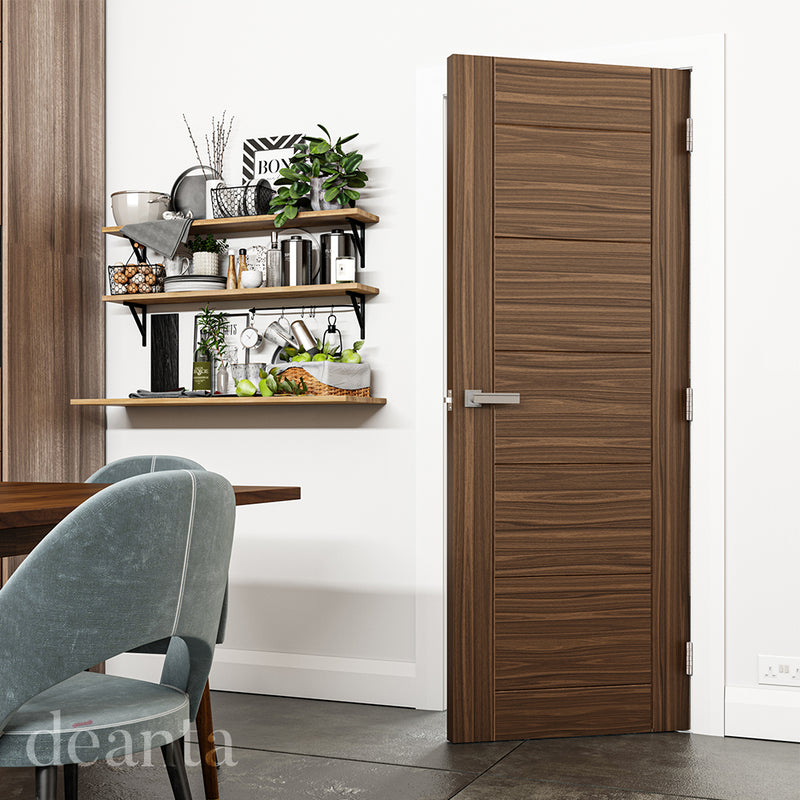 Deanta Walnut Seville Fire Door Pre-finished Internal door