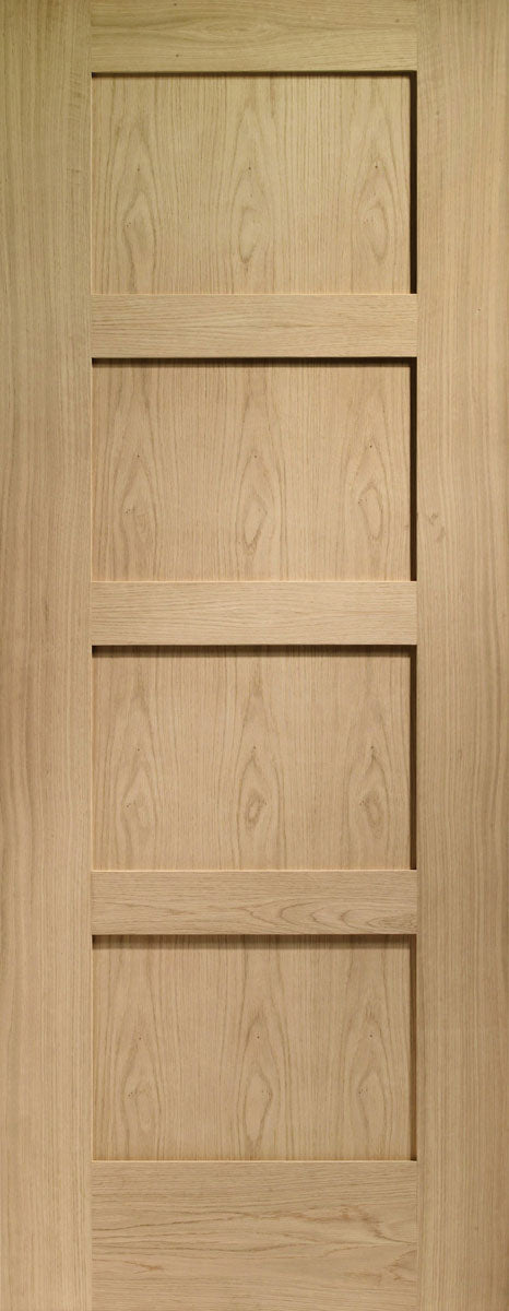 Pre-Assembled Pre-finished Oak Shaker 4 Panel Fire Door Set