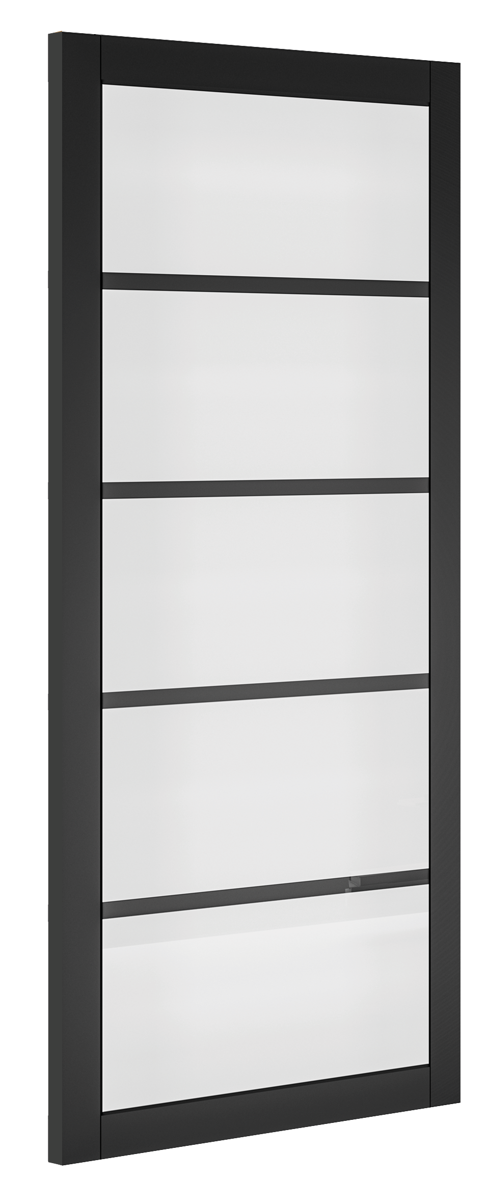 Deanta Shoreditch Black Prefinished Clear Glazed Internal door