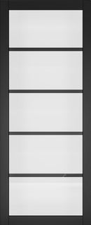 Pre-Assembled Shoreditch Black Prefinished Clear Glazed Door Set