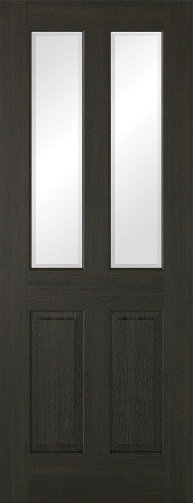 LPD Smoked Oak Richmond 2L Clear Glazed Internal door