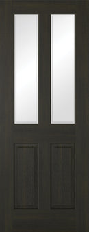 Pre-Assembled Pre-finished Smoked Oak Richmond Glazed 2L Door Set