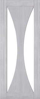 Pre-Assembled Light Grey Sorrento Pre-Finished Clear Glass Door Set