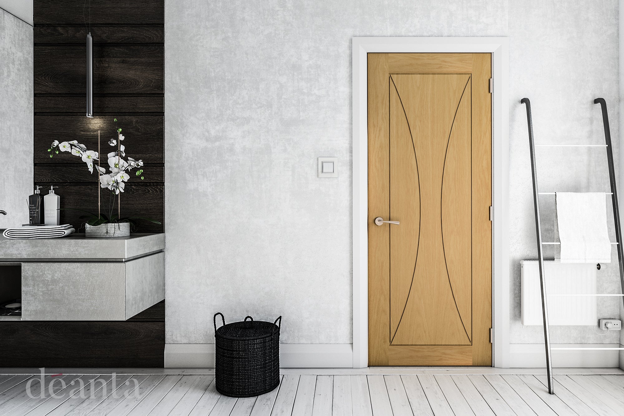 Deanta Oak Sorrento Fire Door Pre-Finished FSC