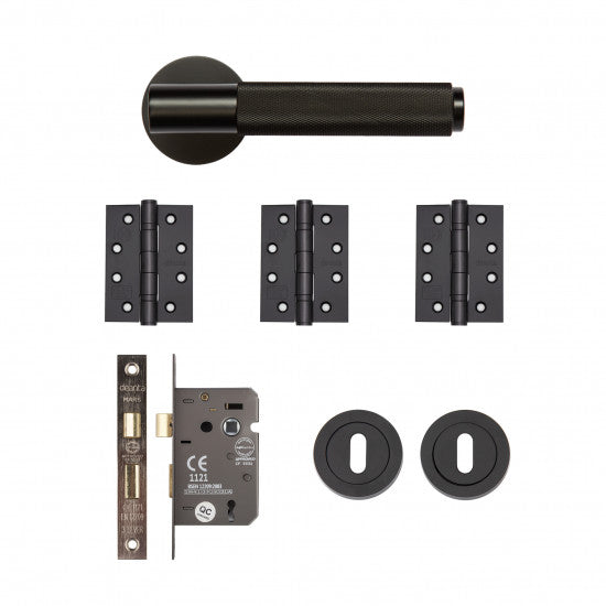 Deanta Sparta Mortice Kit (Matt Black)