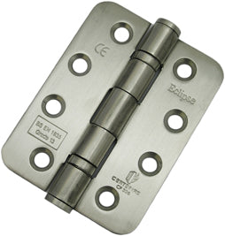Stainless Steel Ball Bearing Butt Hinges Radius Corner (Electro Brass)