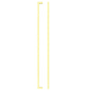 Zoo Square Block Cabinet handle 448mm CTC Brushed Gold Finish-Brushed Gold Finish