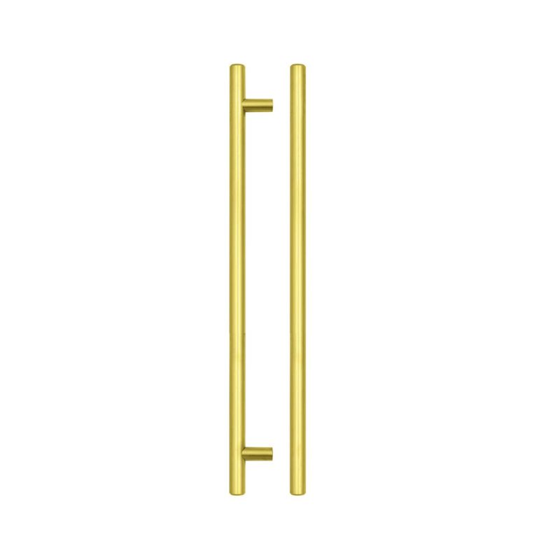 Zoo T Bar Cabinet handle 256mm CTC, 316mm Total length Brushed Gold Finish-Brushed Gold Finish