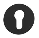 Atlantic Tupai Slim Round Euro Escutcheon (Matt Black)