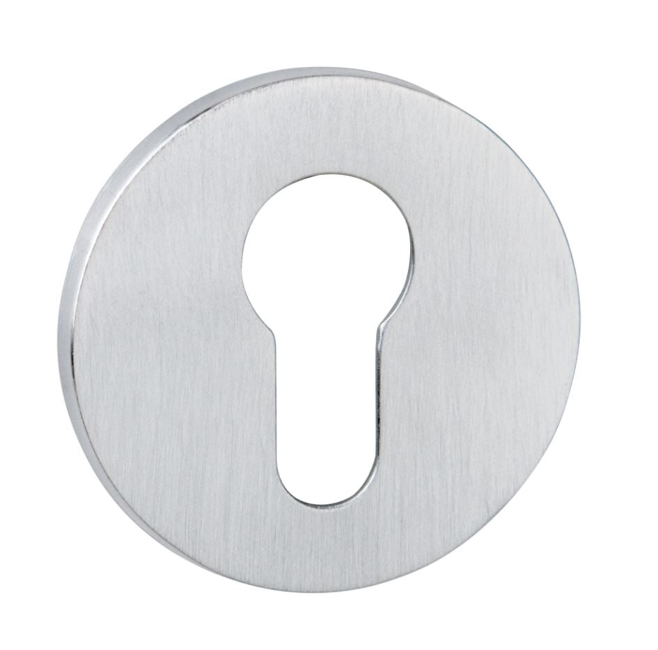 Atlantic Tupai Slim Round Euro Escutcheon (Satin Chrome)