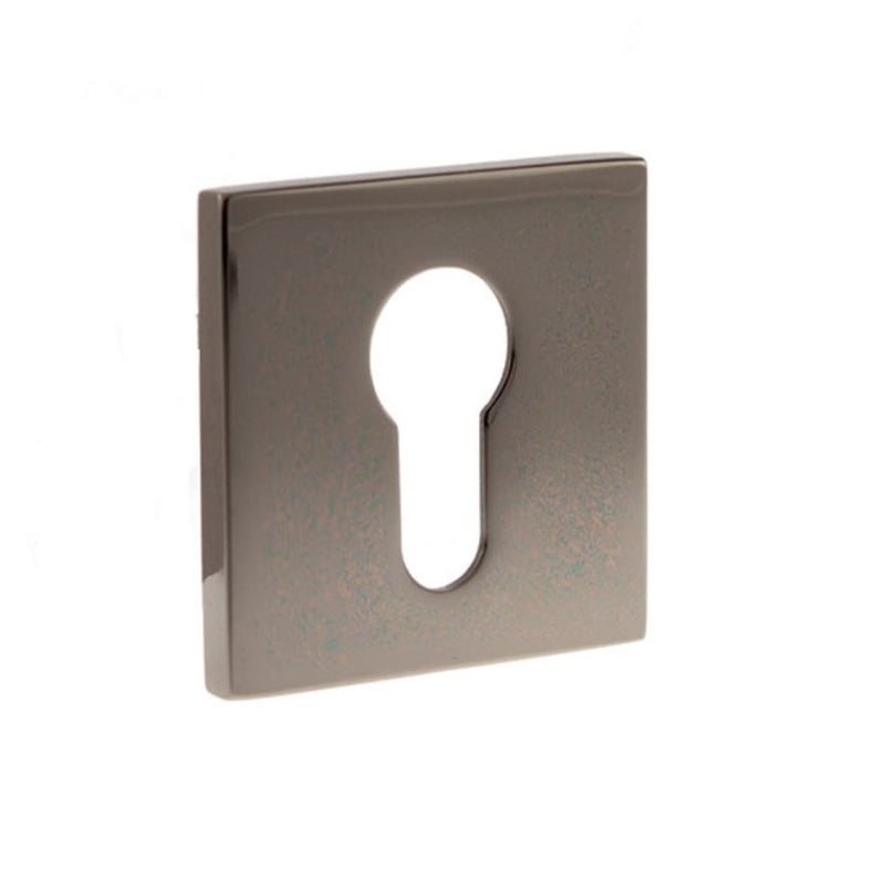 Atlantic Tupai Slim Square Euro Escutcheon (Black Satin Nickel)