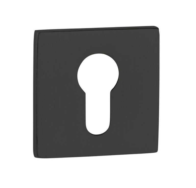 Atlantic Tupai Slim Square Euro Escutcheon (Matt Black)