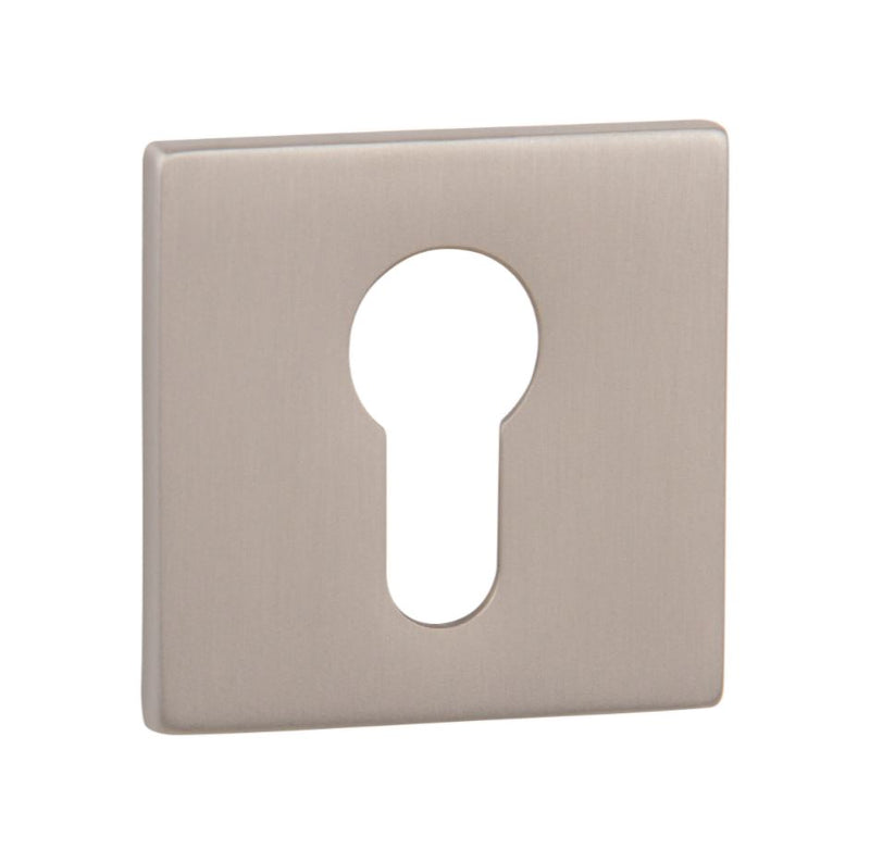 Atlantic Tupai Slim Square Euro Escutcheon (Pearl Nickel)