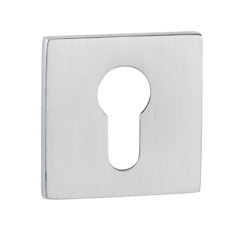 Atlantic Tupai Slim Square Euro Escutcheon (Satin Chrome)