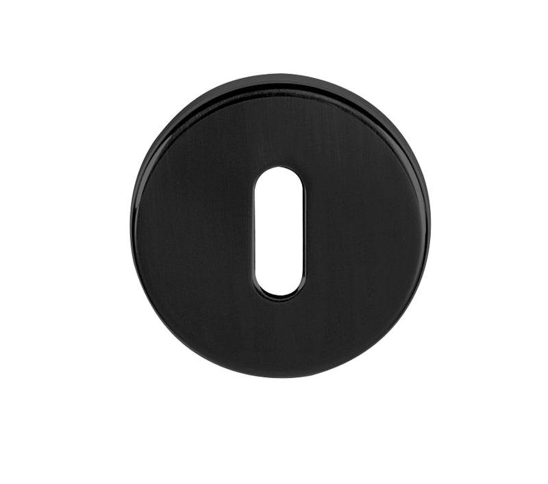 Atlantic QuadraLine Round Key Escutcheon (Matt Black)