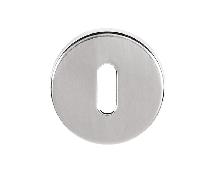 Atlantic QuadraLine Round Key Escutcheon (Polished Chrome)