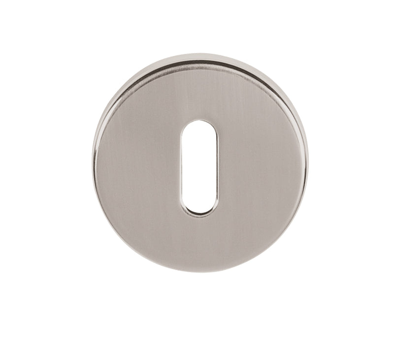 Atlantic QuadraLine Round Key Escutcheon (Pearl Nickel)