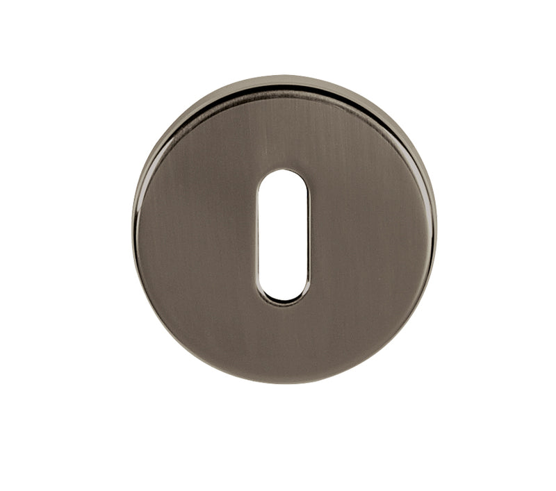 Atlantic QuadraLine Round Key Escutcheon (Titanium)