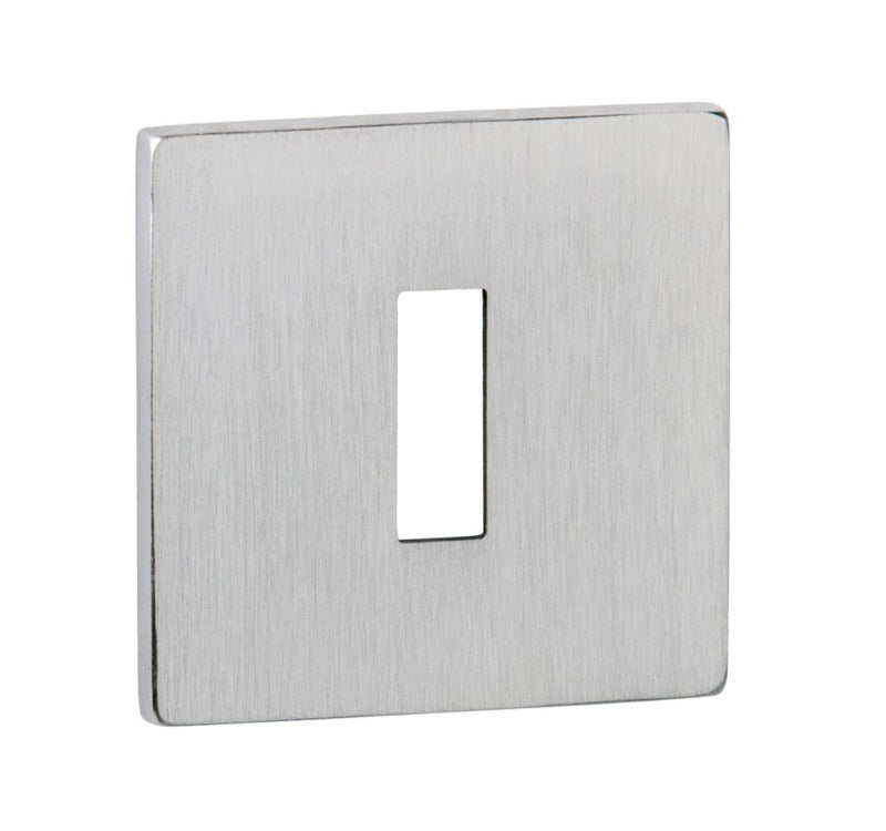 Atlantic Tupai Slim Square Key Escutcheon (Satin Chrome)