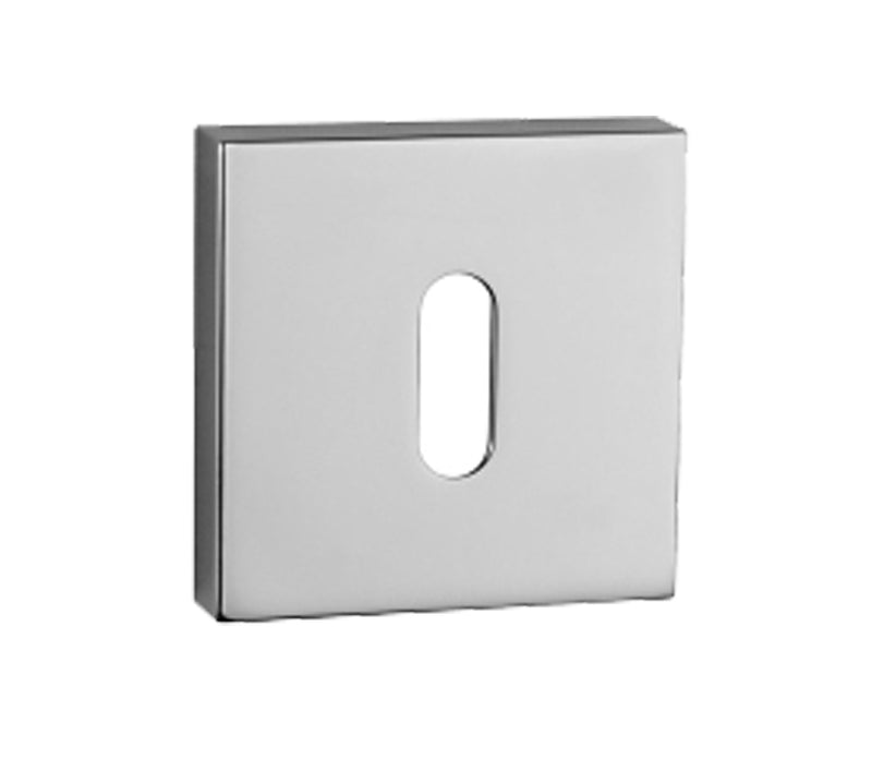 Atlantic QuadraLine Square Key Escutcheon (Polished Chrome)