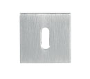 Atlantic QuadraLine Square Key Escutcheon (Satin Chrome)