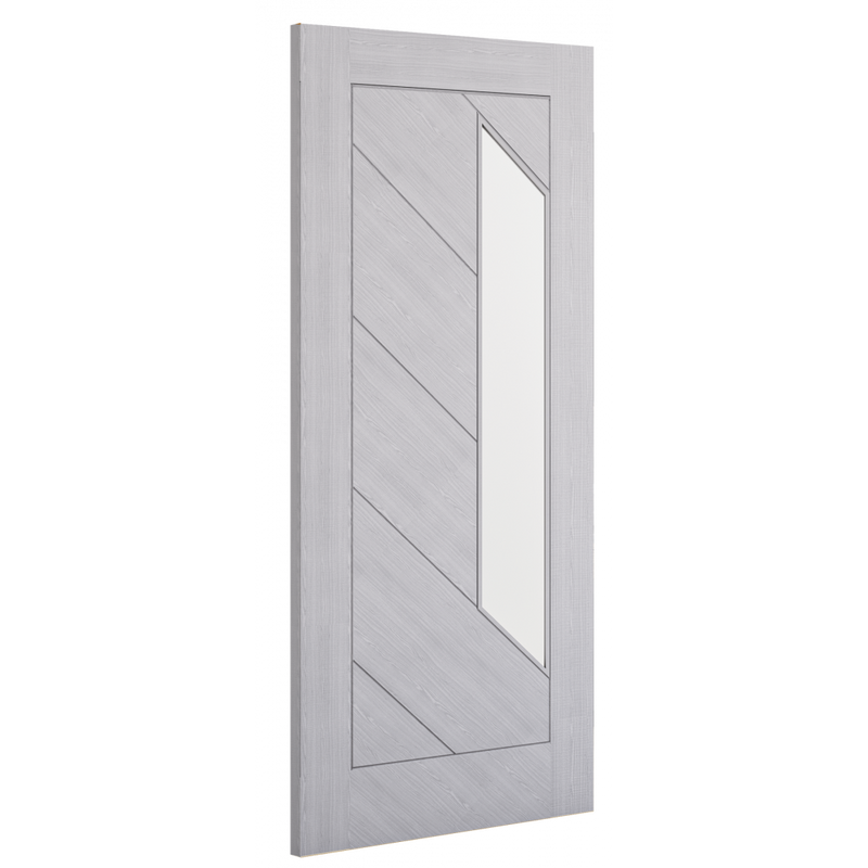 Deanta Light Grey Torino Pre-Finished Glazed FSC Internal door