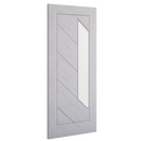 Deanta Light Grey Torino Pre-Finished Glazed Fire Door