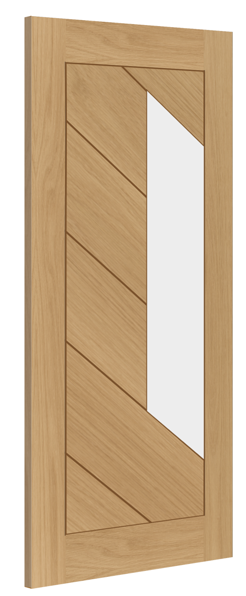 Deanta Oak Torino Glazed Pre-finished Fire Door Internal door