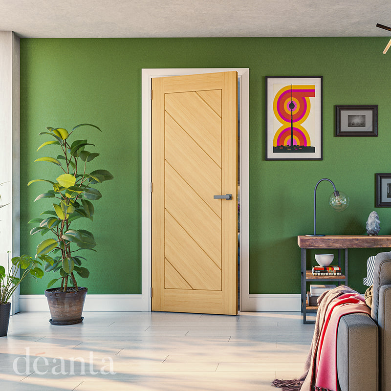 Deanta Oak Torino Fire Door Pre-Finished