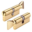 Zoo V10 Euro Cylinder and Turn 70mm KTD-Polished Brass
