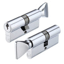 Zoo V10 Euro Cylinder and Turn 70mm KTD-Polished Chrome