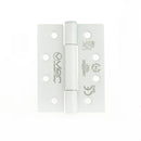 Zoo Grade 14 Concealed Bearing Hinge Square - 102 x 76 x 3mm - Powder Coated White-Powder Coat White