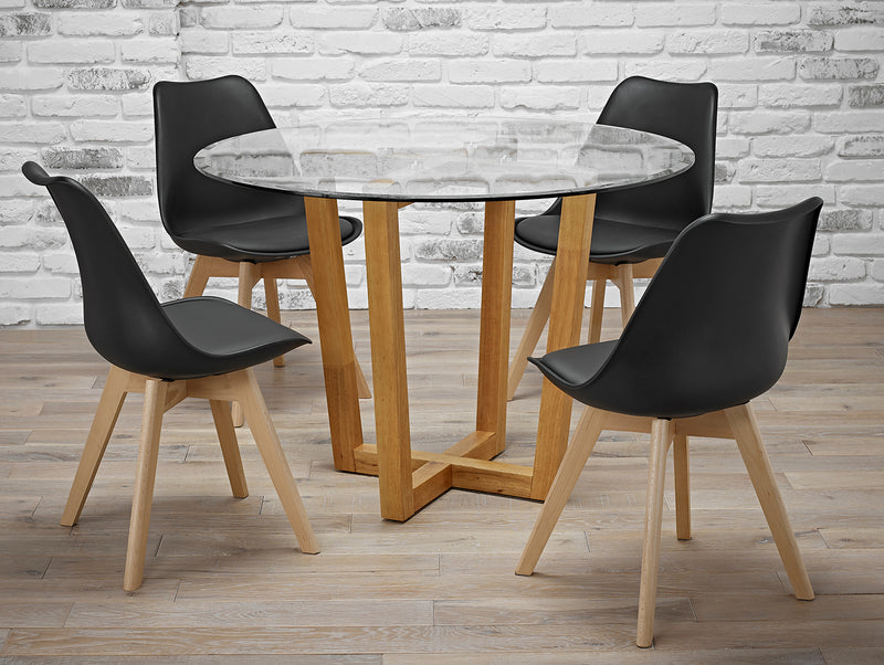 LPD Valencia Dining Table with Glass Top