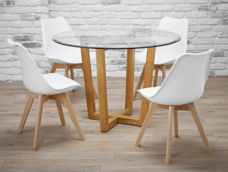 LPD Valencia Dining Table with Glass Top