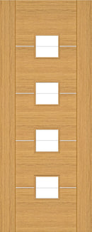 Deanta Valencia Prefinished Oak Glazed FSC Internal door