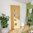 Deanta Valencia Prefinished Oak Glazed FSC Internal door