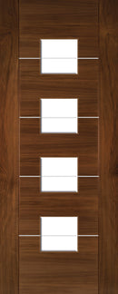 Deanta Walnut Valencia Glazed Pre-finished Internal door