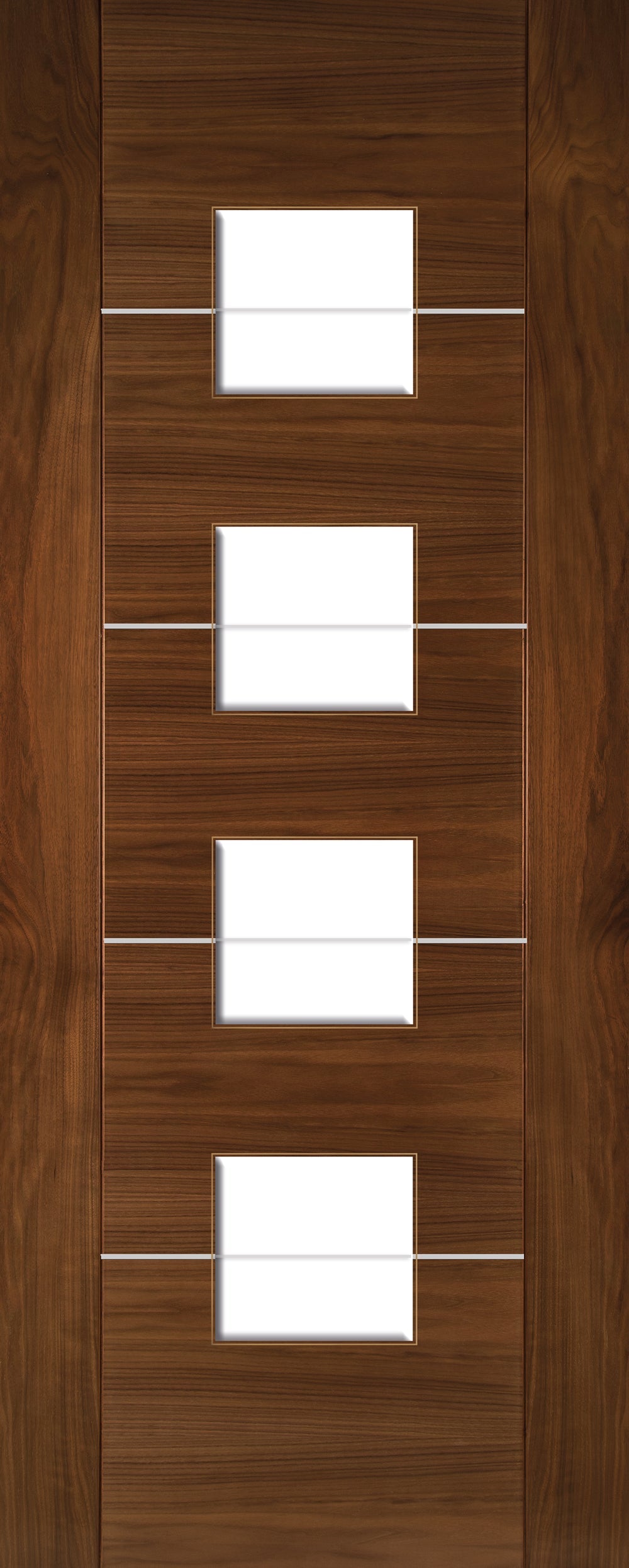 Pre-Assembled Walnut Valencia Glazed Pre-finished Door Set