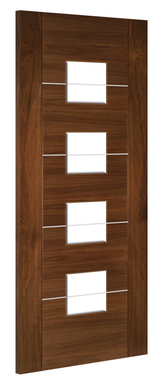 Deanta Walnut Valencia Glazed Pre-finished Internal door