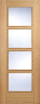LPD Oak Vancouver 4L Clear Glazed Internal door