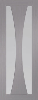 Internal door XL Joinery Verona Light Grey Clear Glazed