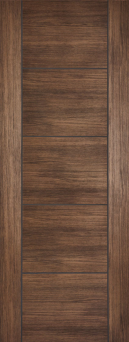 LPD Laminated Walnut Vancouver 5P Fire Door